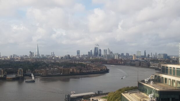 View of London city