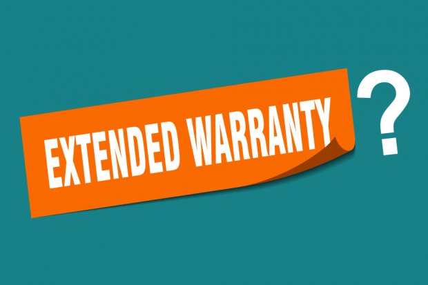 Banner saying: Extended warranty?