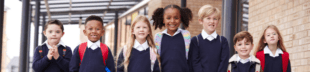 children in school uniform