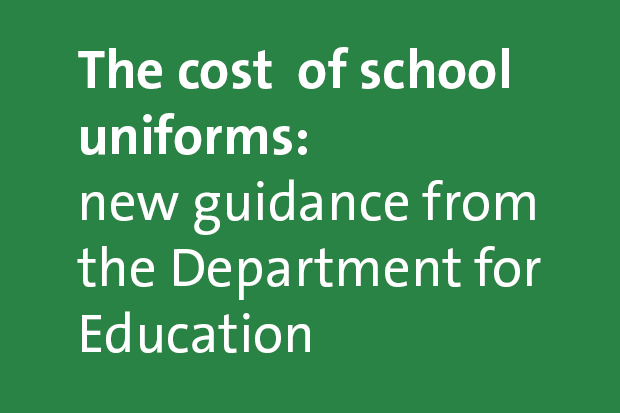 The cost of school uniforms: new guidance from the Department for Education